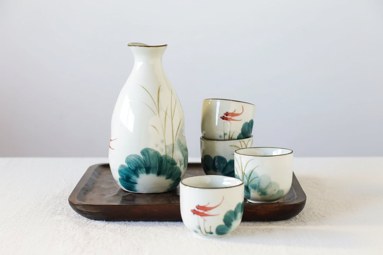 Goldfish Ceramic Sake Set