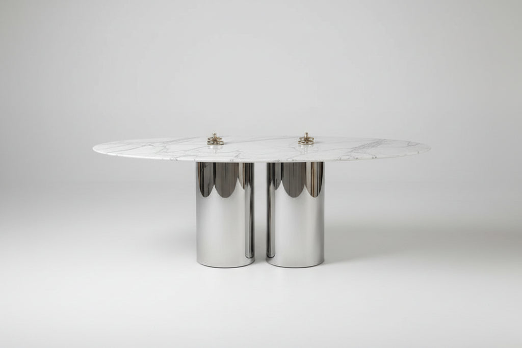 Oval Marble Dining Table