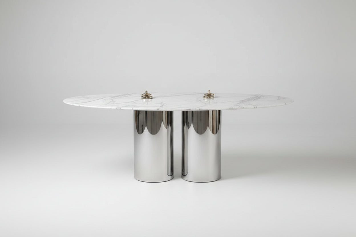 Oval Marble Dining Table