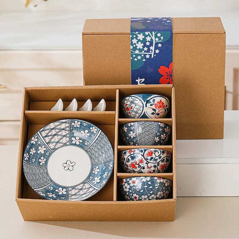 Floral Ceramic Bowl Set