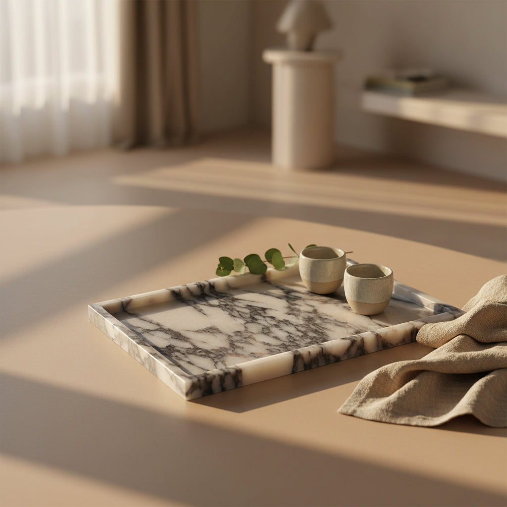 Carved Marble Tray