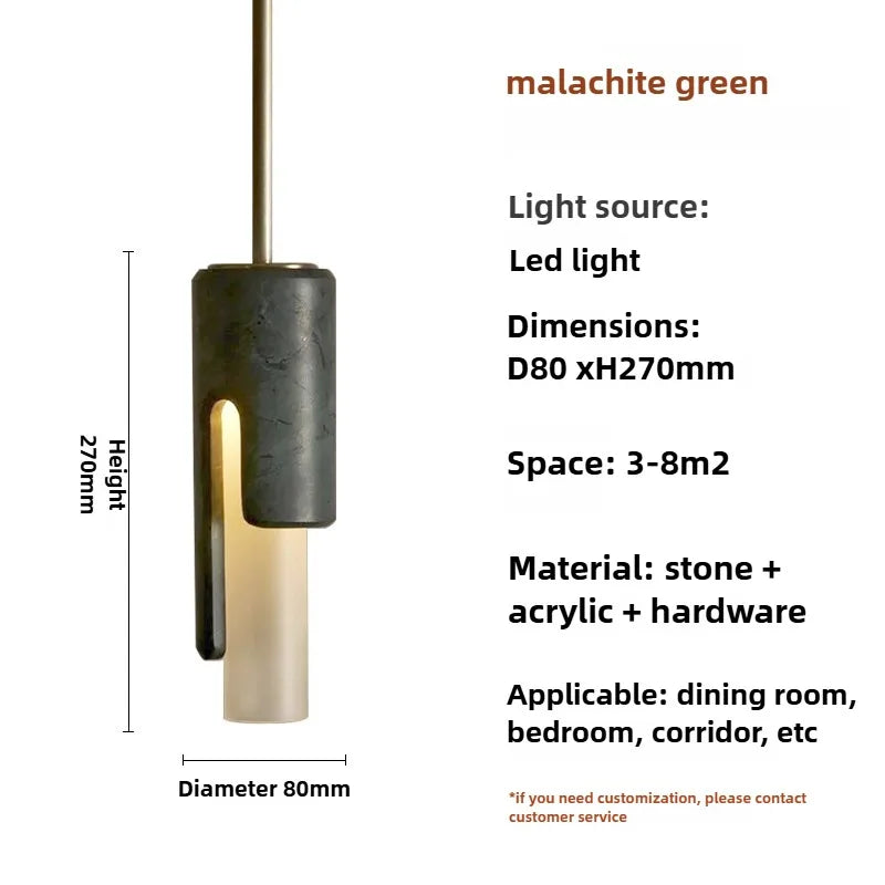 Brass Cylinder Pendant