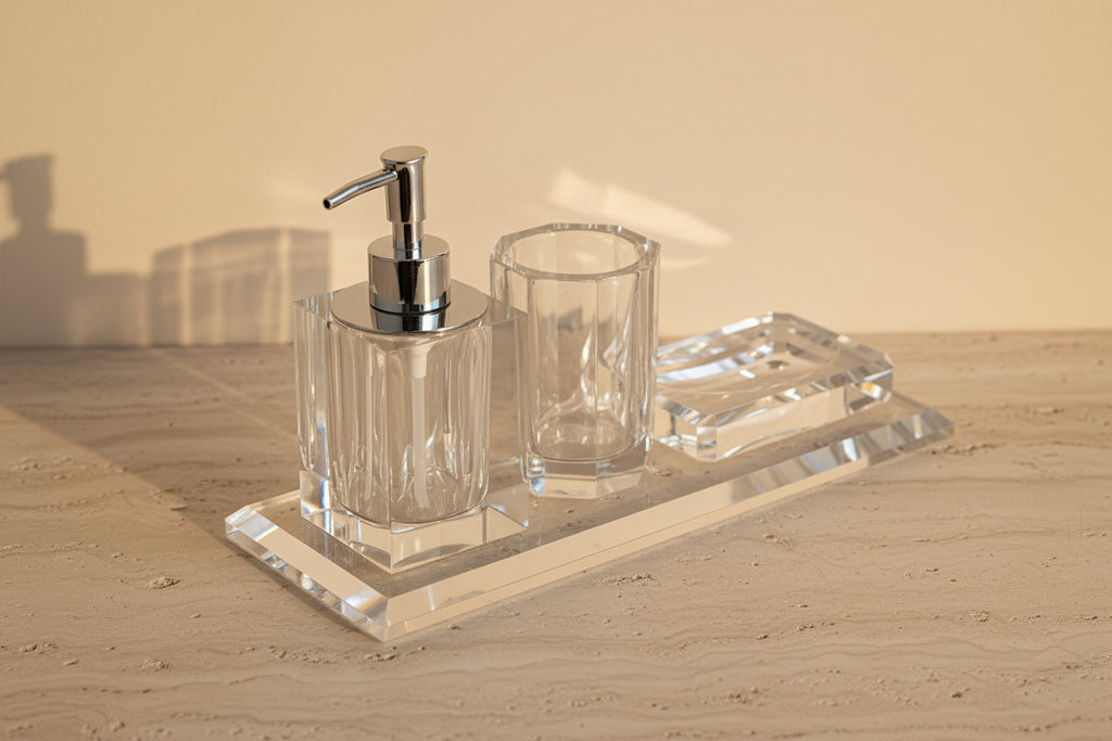 Glass Dispenser & Tray Set