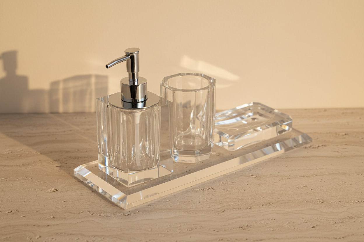 Glass Dispenser & Tray Set