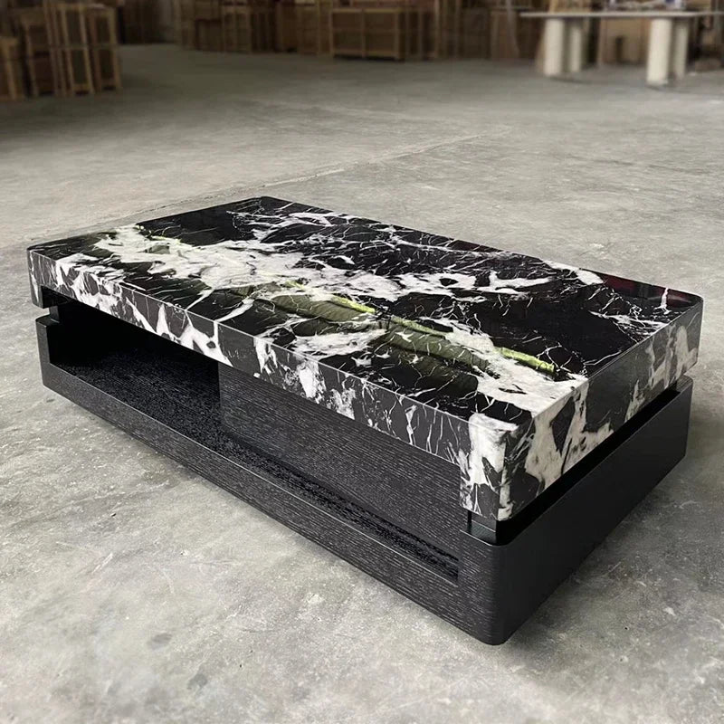 Marble Finish Storage Table