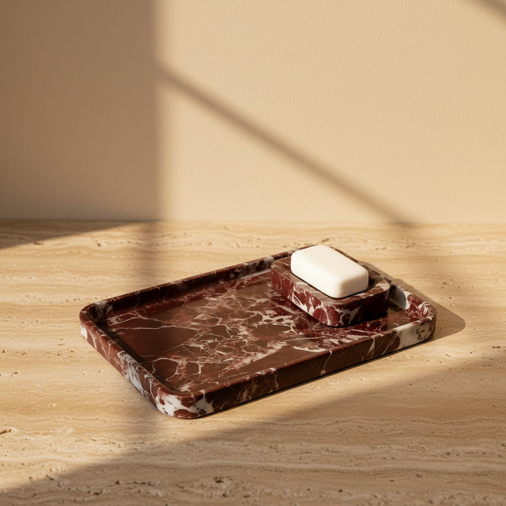 Blush Marble Vanity Tray