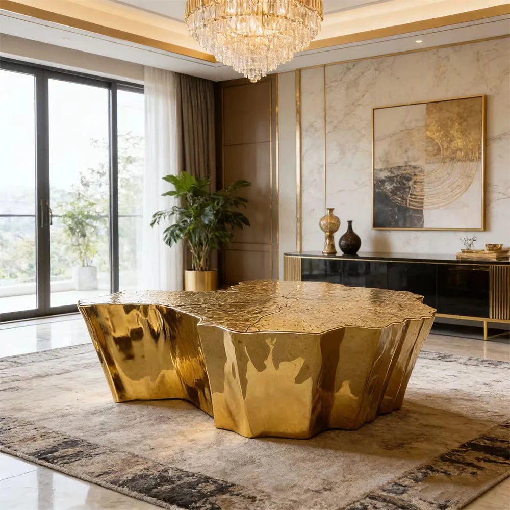Sculptural Metal Coffee Table