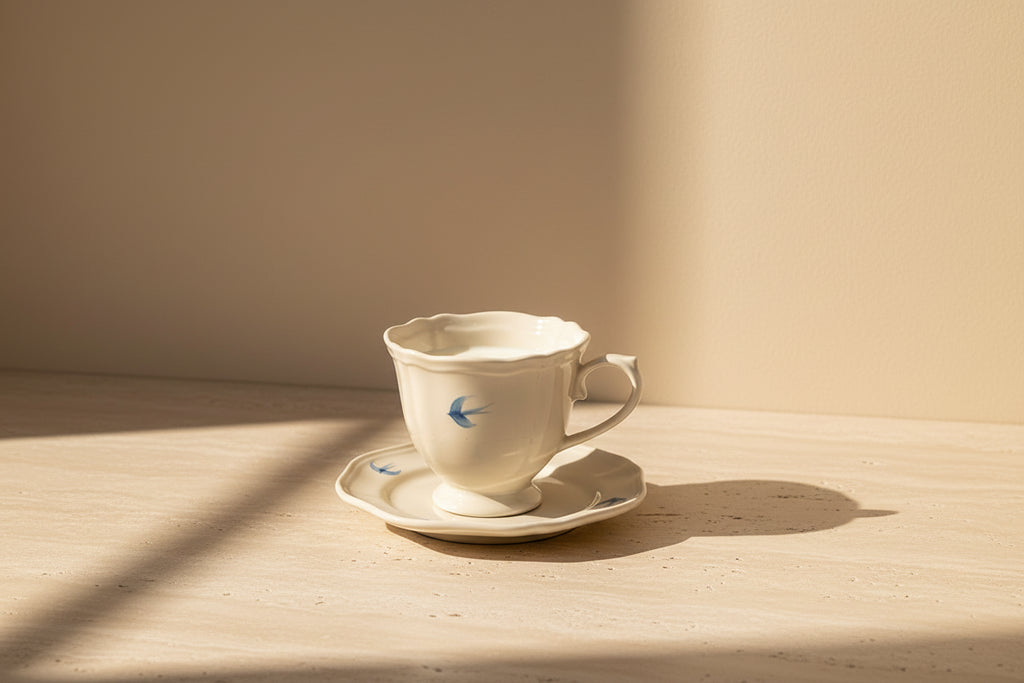 Swallow Porcelain Cup & Saucer