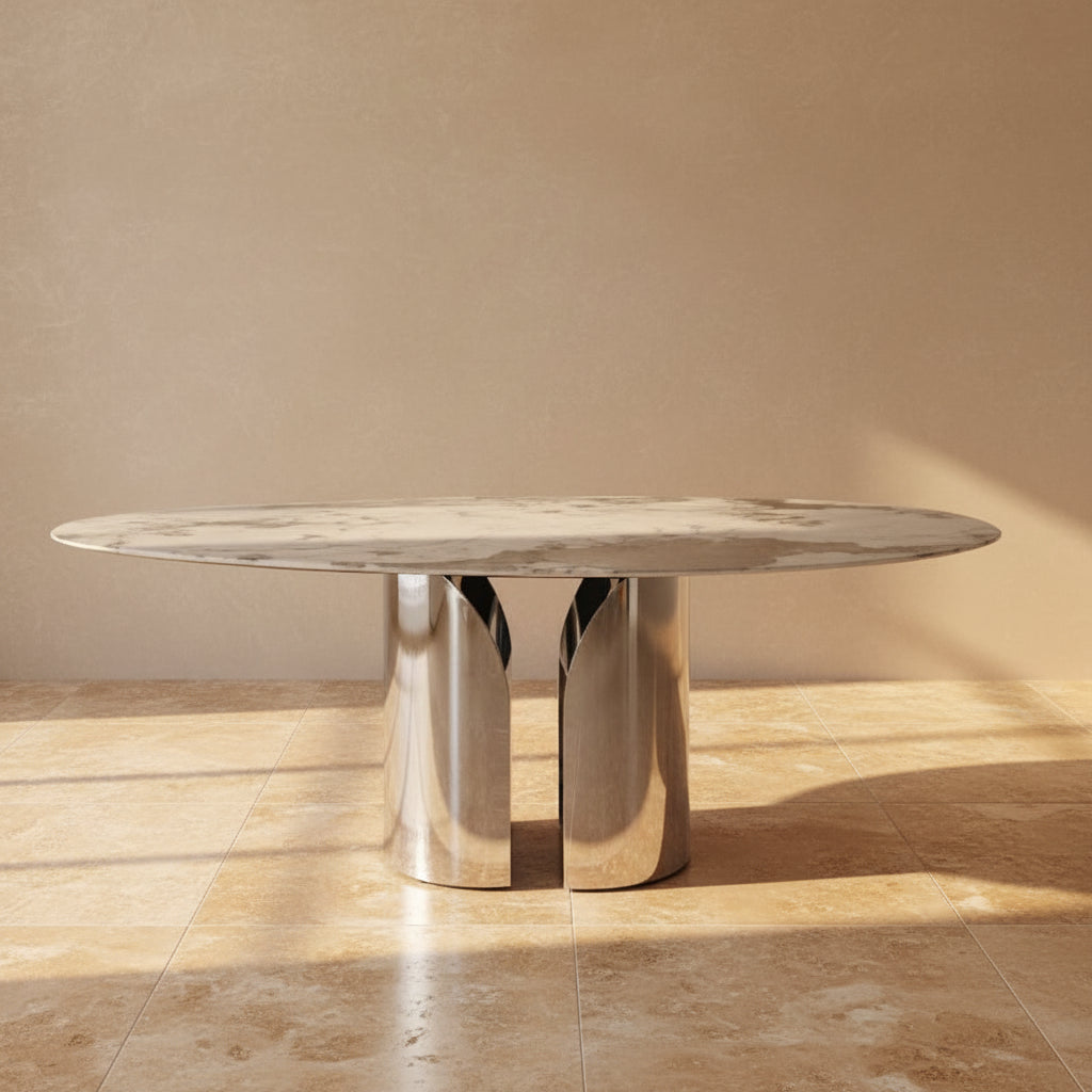 Oval Marble Dining Table