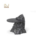 Sculptural Marble-Effect Coffee Table