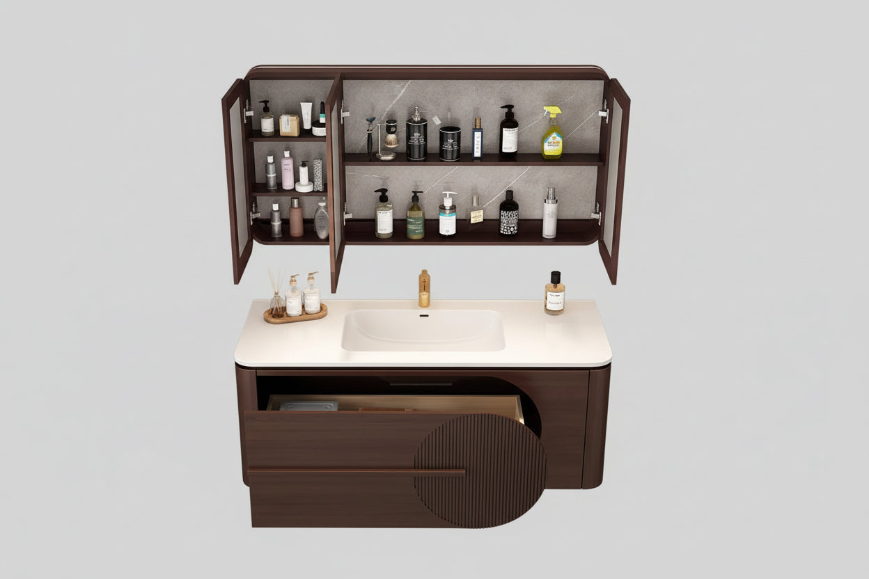 Oak Vanity Basin Cabinet