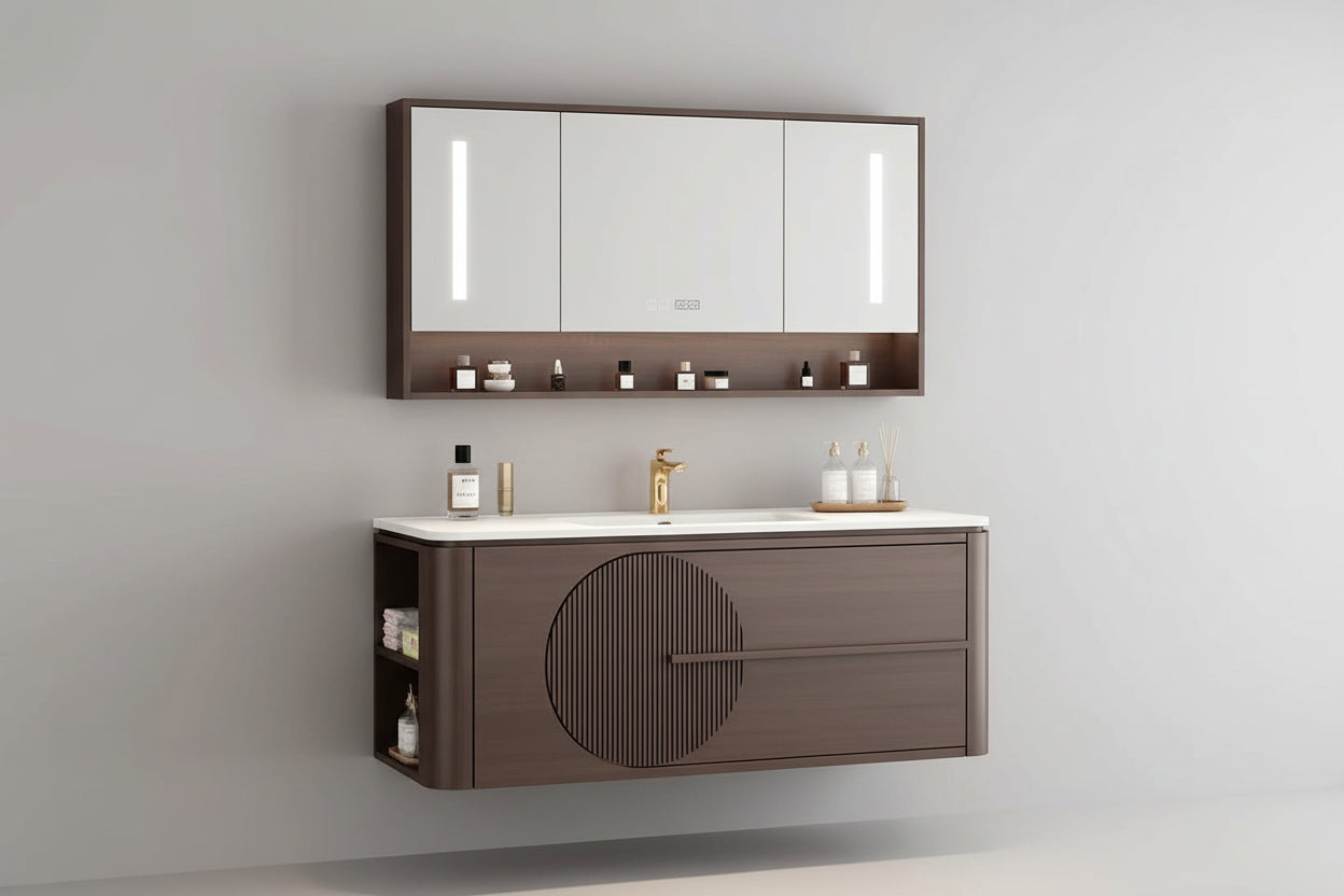 Oak Vanity Basin Cabinet