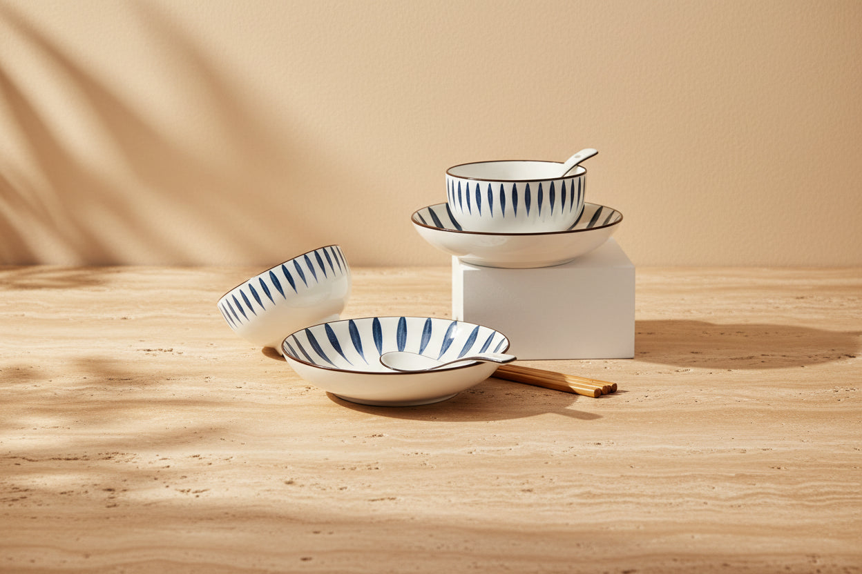 Blue Porcelain Dinnerware Set