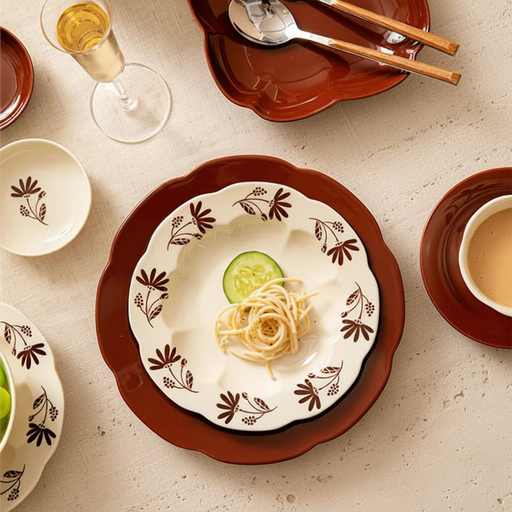 Floral Porcelain Tableware Set