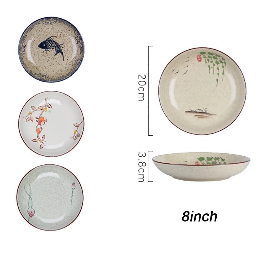 Floral Porcelain Serving Plate