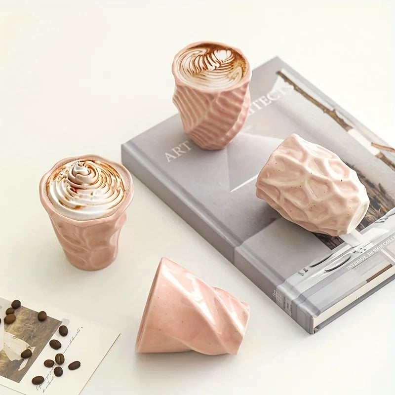 Wrinkled Ceramic Espresso Cup