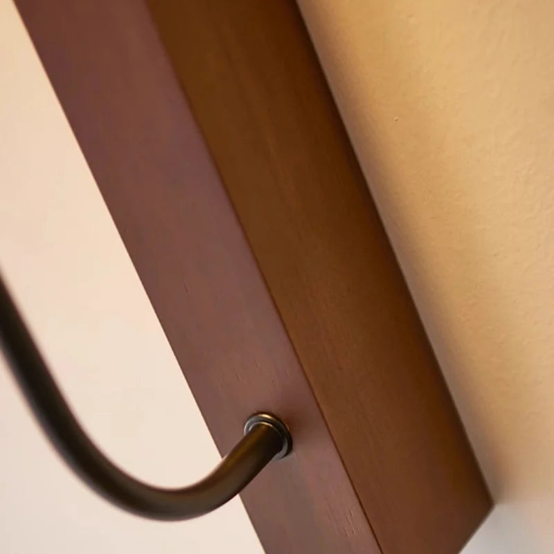 Wood and Marble Wall Lamp