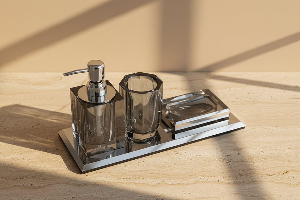 Glass Dispenser & Tray Set
