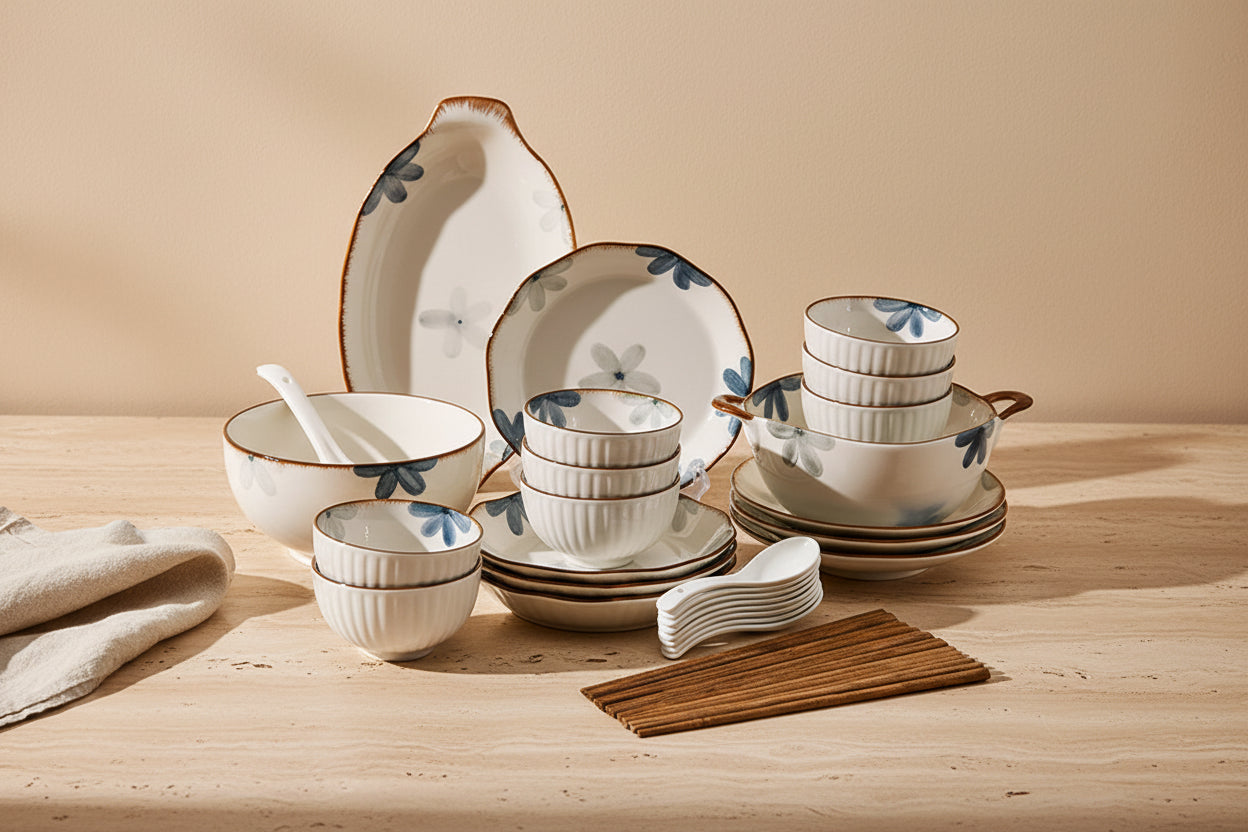 Ceramic Dining Set for Six