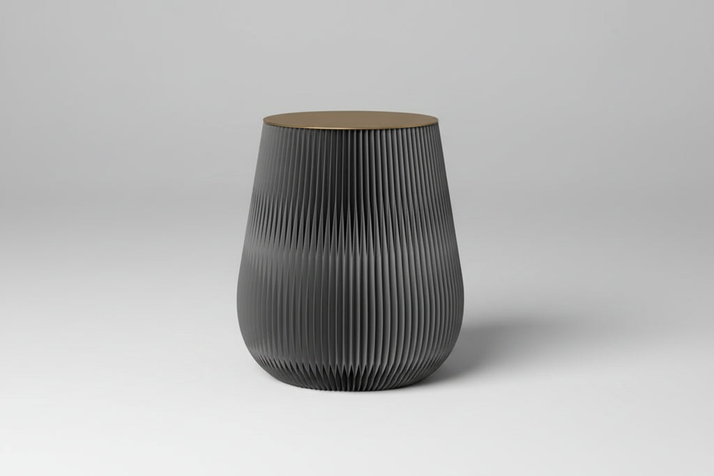 Kraft Paper Drum Accent Table