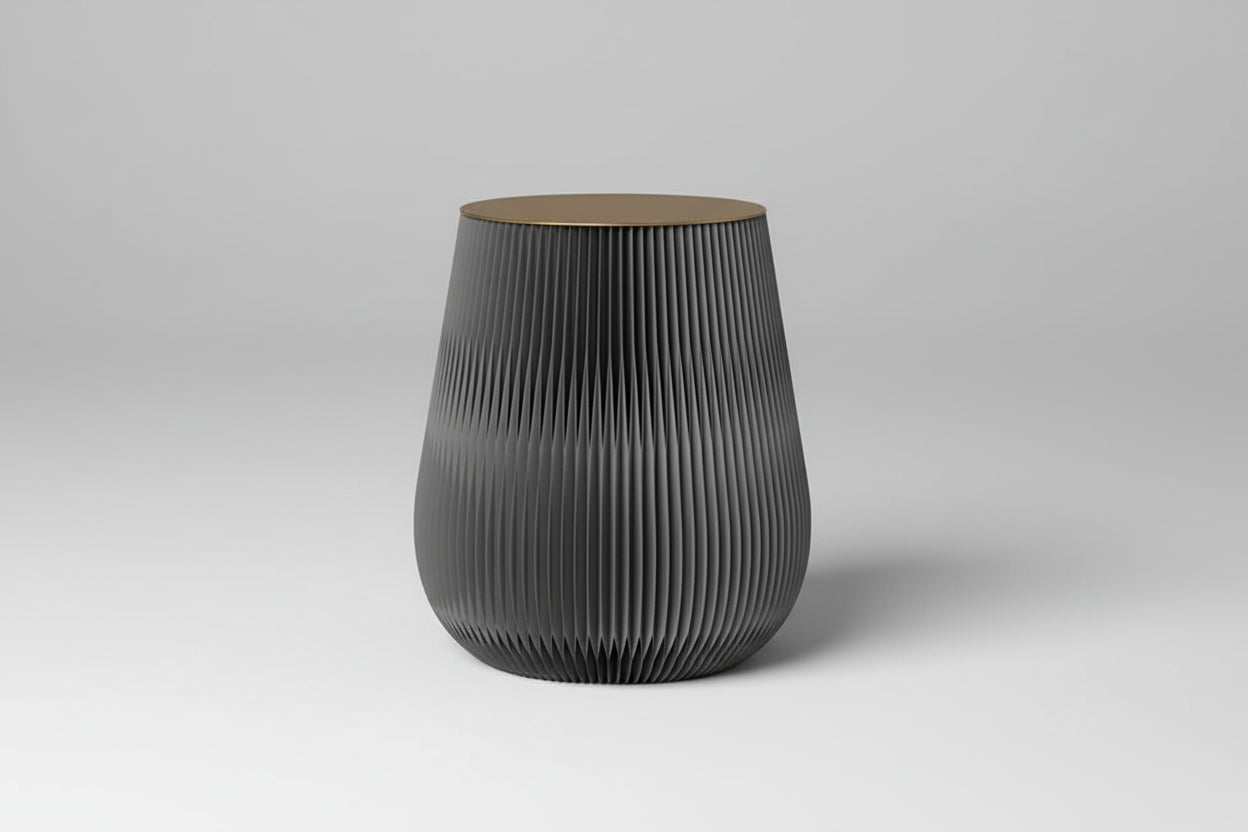 Kraft Paper Drum Accent Table