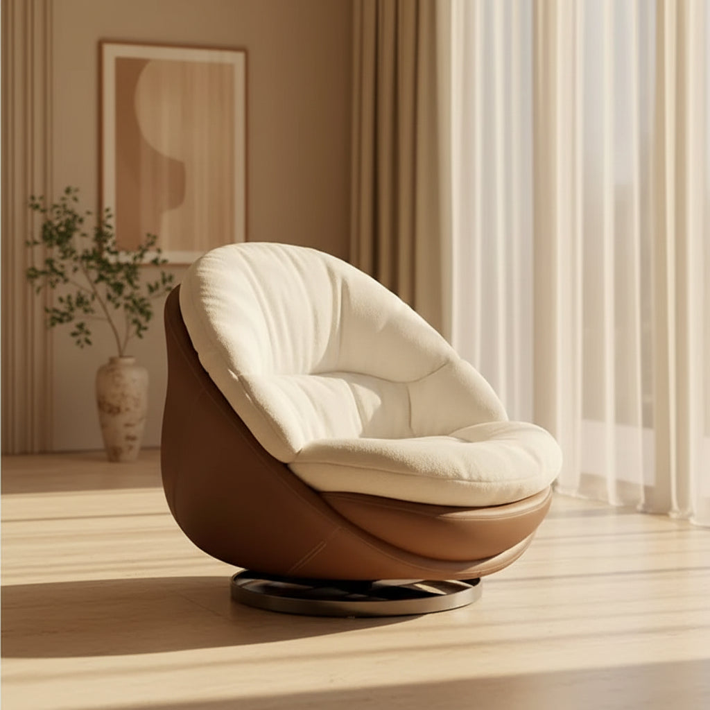 Rotating Fabric Lounge Chair