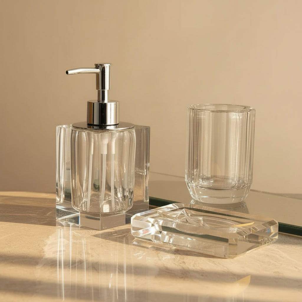Glass Dispenser & Tray Set