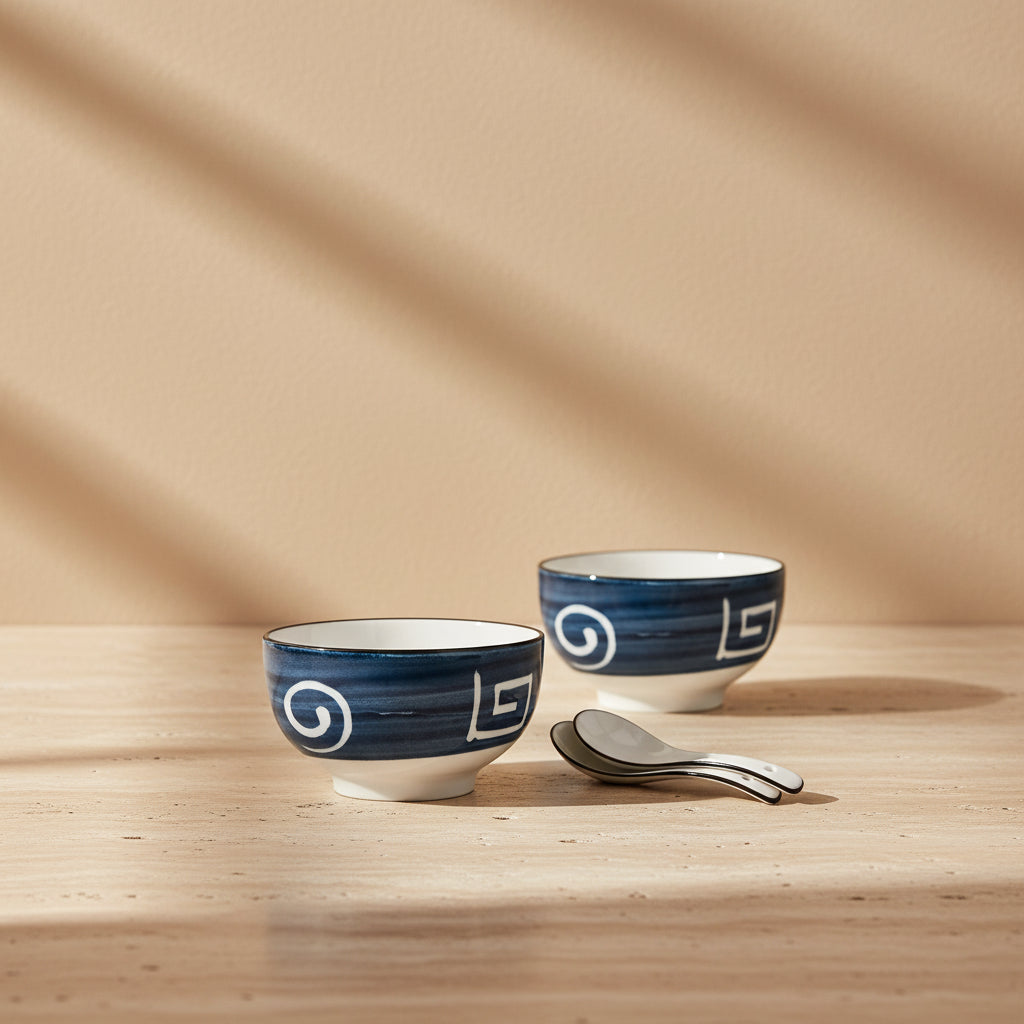 Blue Porcelain Dinnerware Set