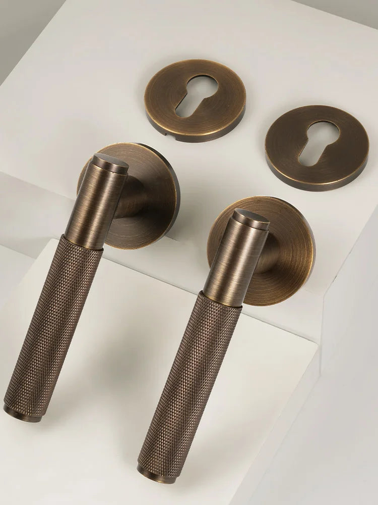 Knurled Brass Door Knob