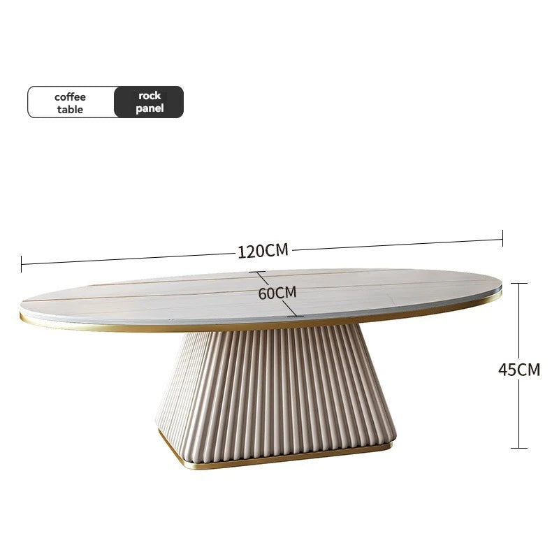 Oval Stone Coffee Table
