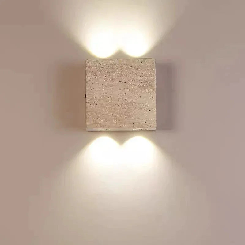 Square Stone Wall Sconce