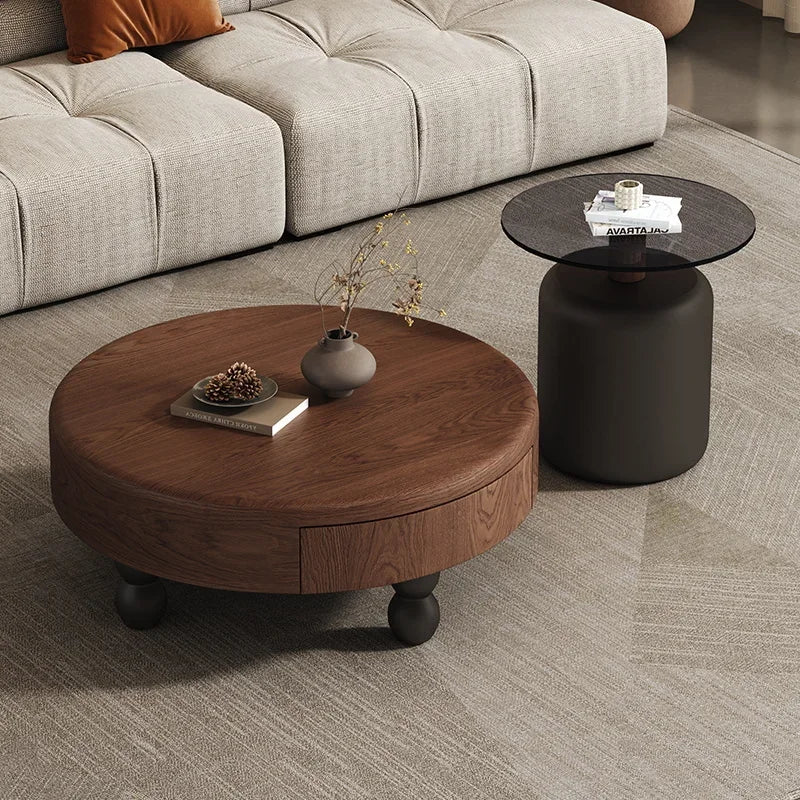 Glass Top Ball Leg Table