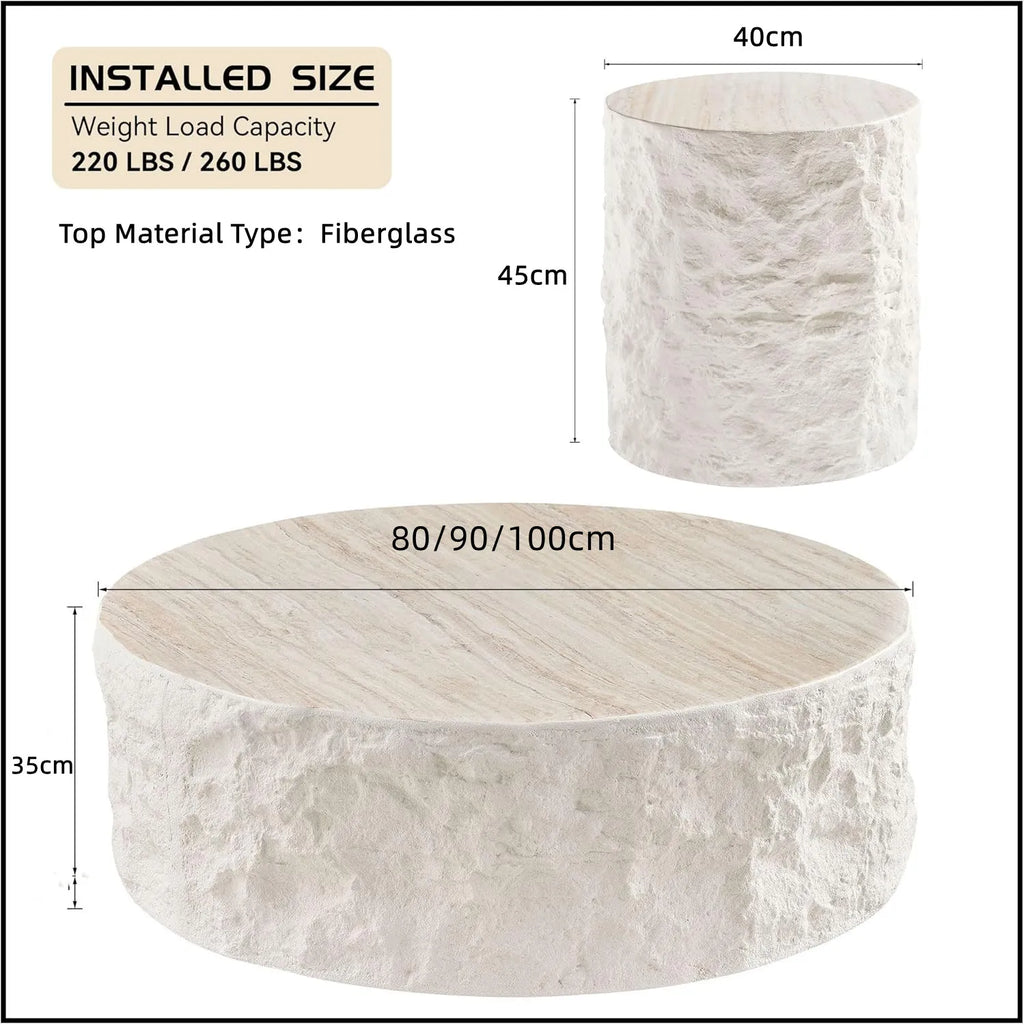 Fiberglass Drum Coffee Table