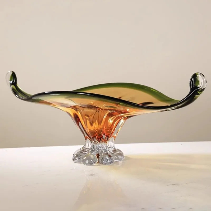 Coloured Glass Decorative Tray