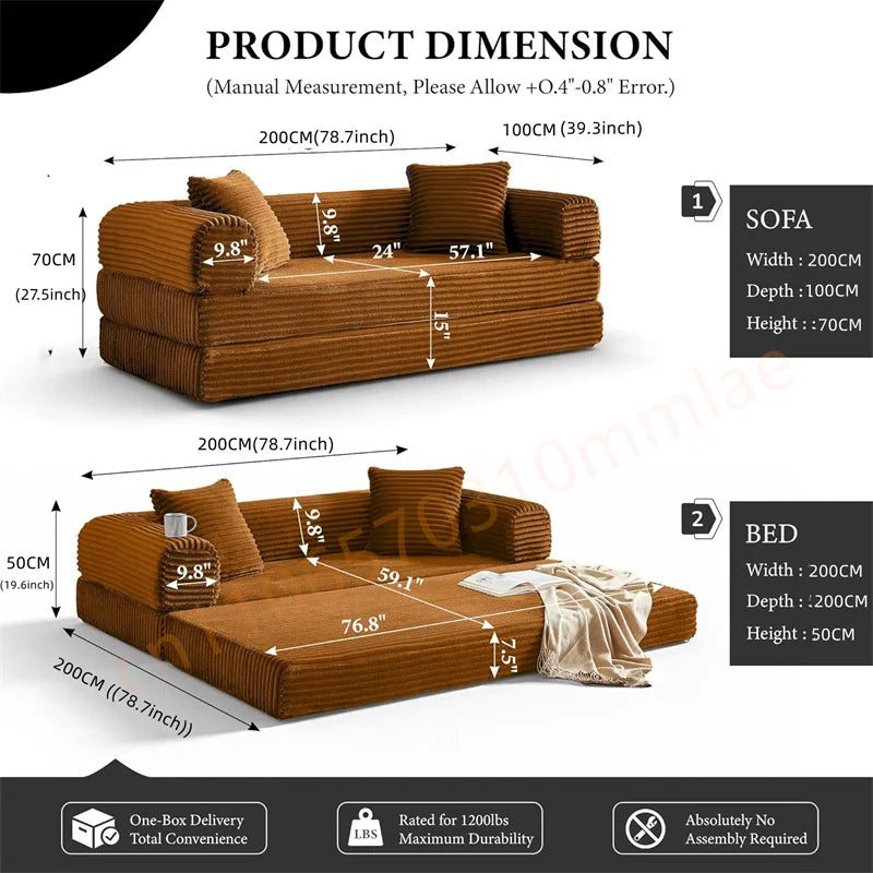 Corduroy Sofa Bed