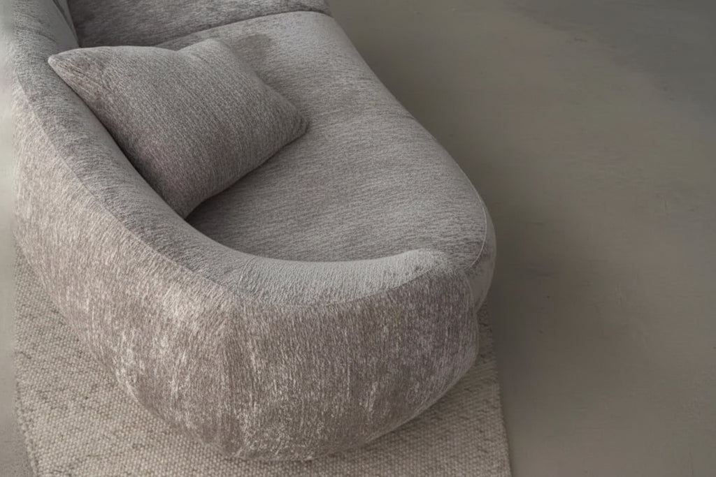 Curved Velvet Arc Sofa