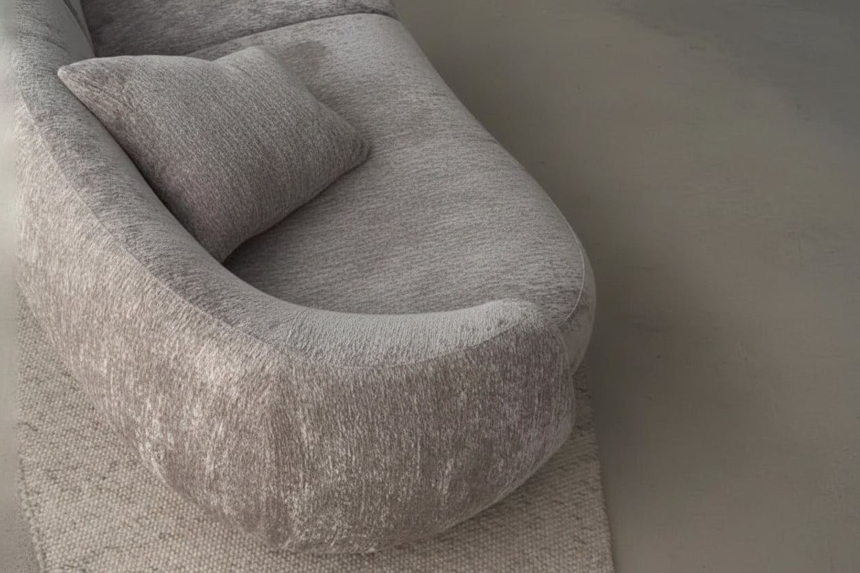 Curved Velvet Arc Sofa