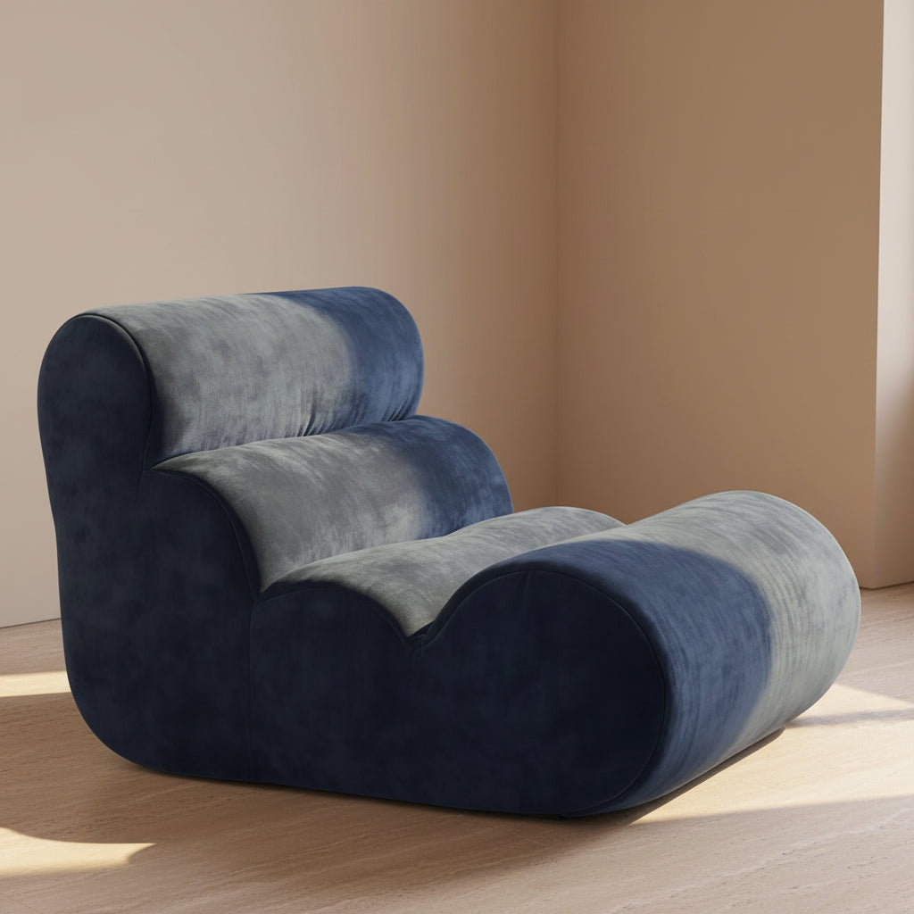 Curved Velvet Lounge Sofa