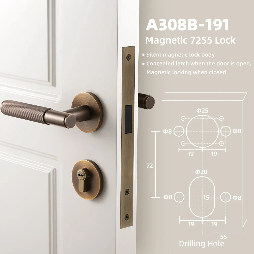 Knurled Brass Door Knob