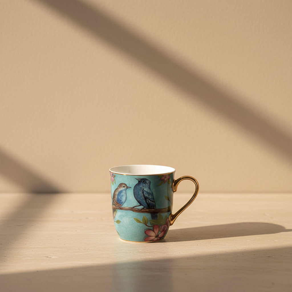 Floral Bone China Mug Set