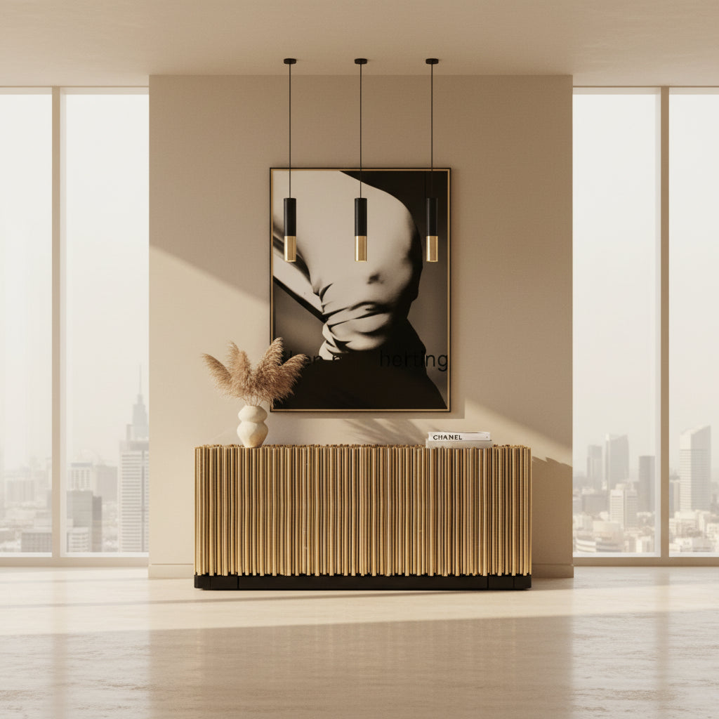 Gold Steel Entrance Console