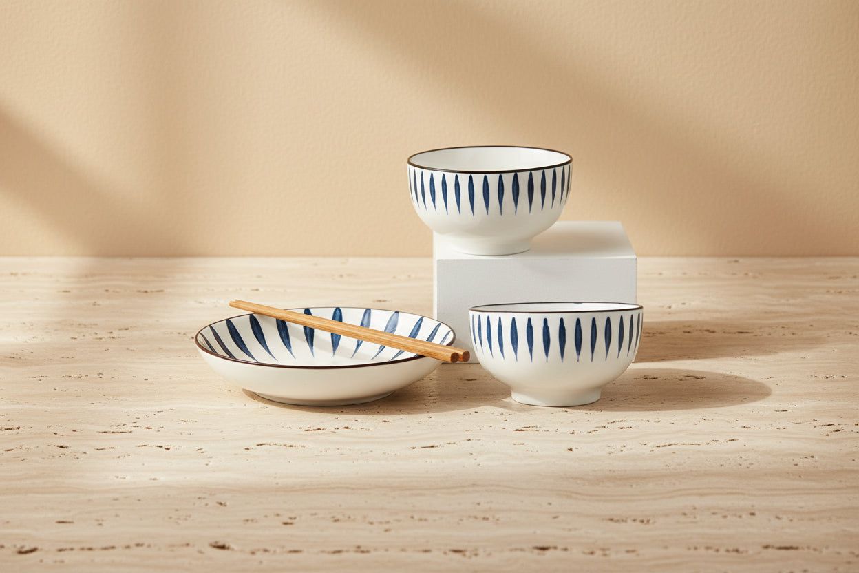 Blue Porcelain Dinnerware Set