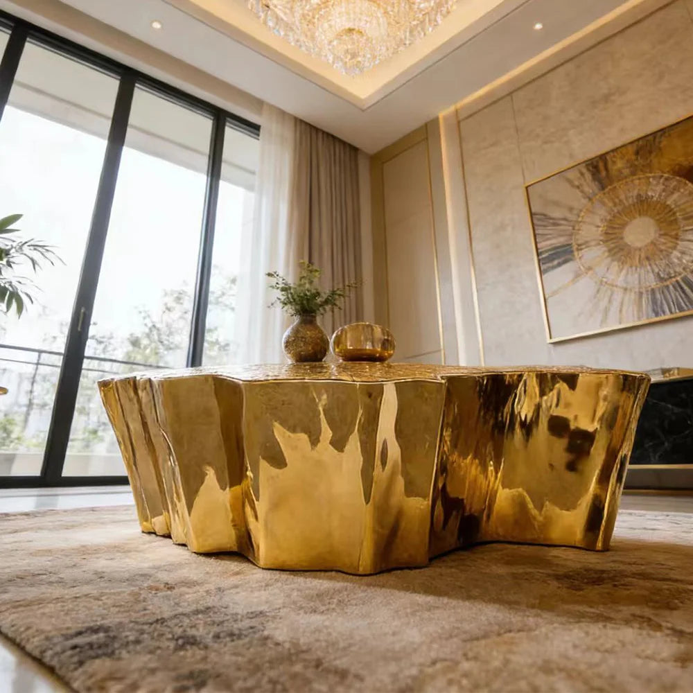 Sculptural Metal Coffee Table