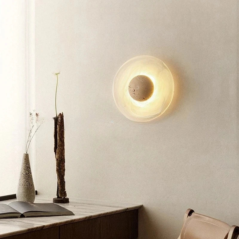 Circular Stone Sconce