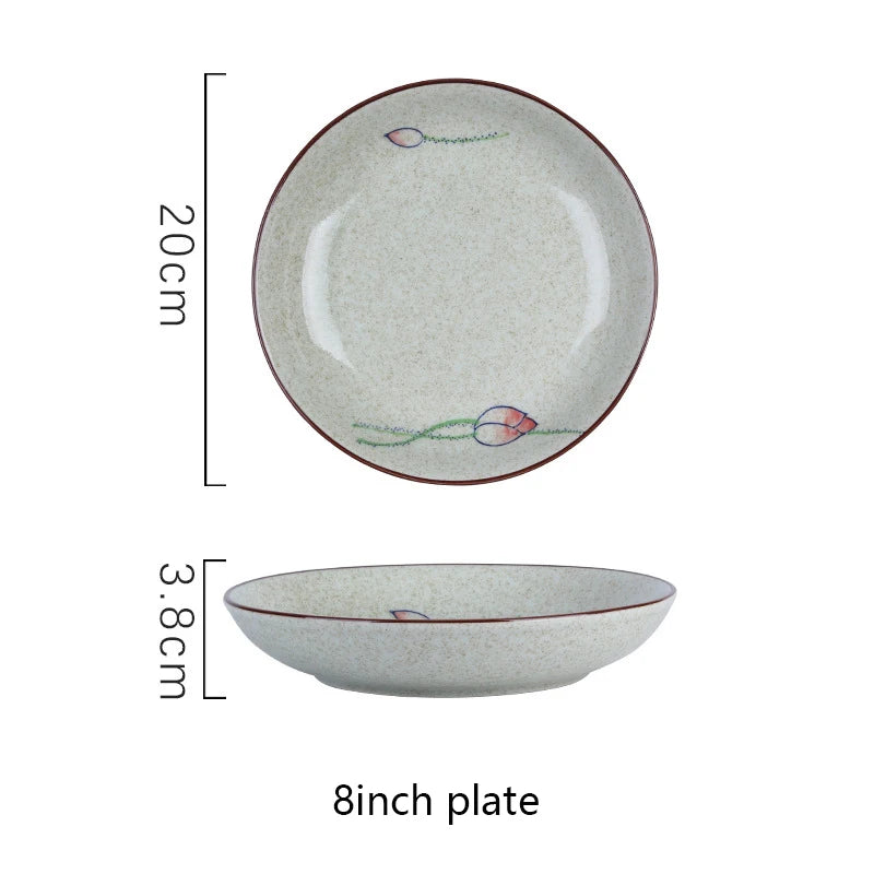 Floral Porcelain Serving Plate
