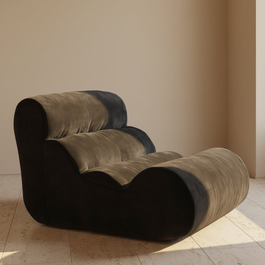 Curved Velvet Lounge Sofa