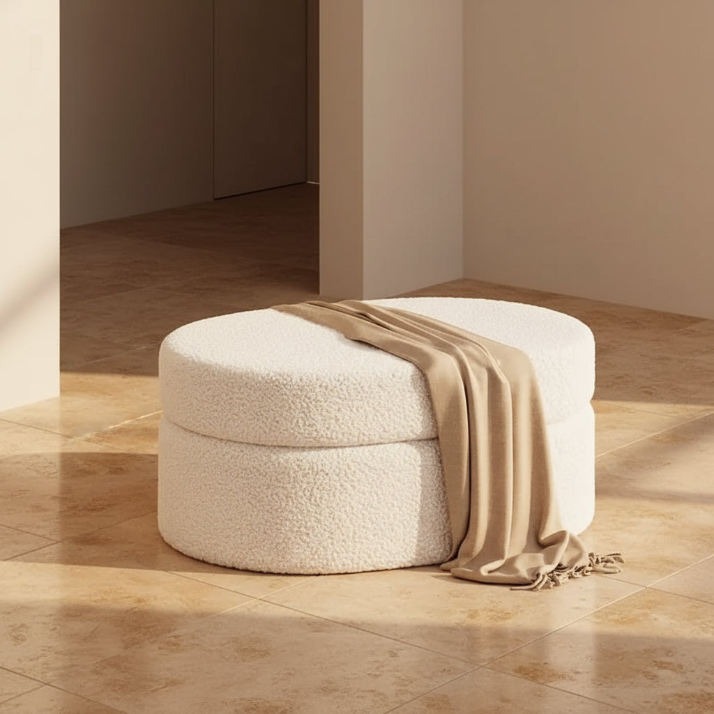 Cushioned Storage Ottoman