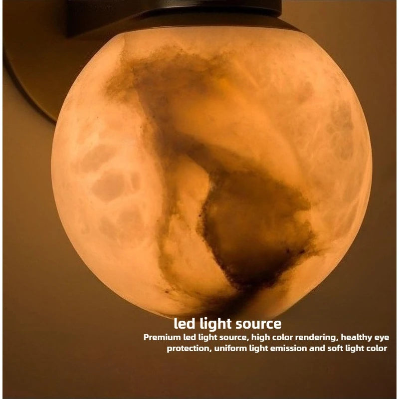 Brass Globe Sconce