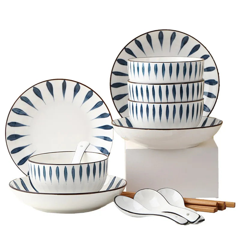 Blue Porcelain Dinnerware Set