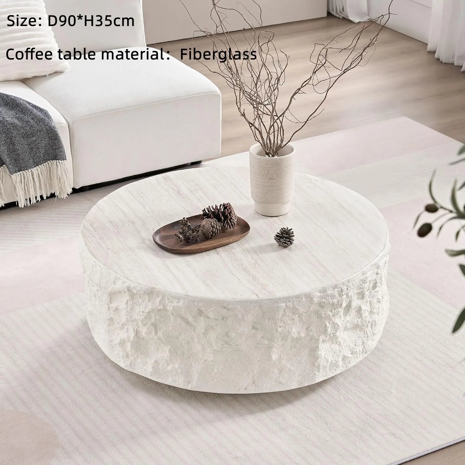 Fiberglass Drum Coffee Table